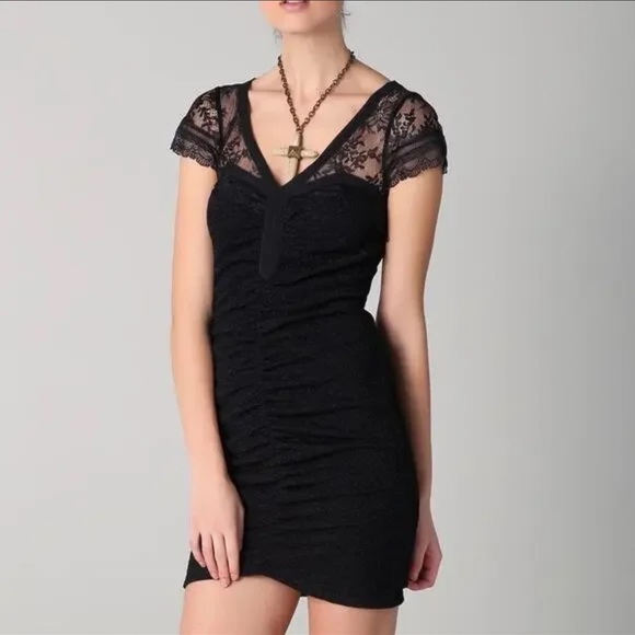 NWOT Free People Lace Envy Bodycon Mini Dress Size Medium - Picture 3 of 14